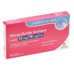 Borax/Acide Borique 12mg/18mg/ml - 10 unidoses de 5ml