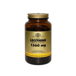 Solgar Lécithine 1360mg Non-Blanchie - 100 Softgels