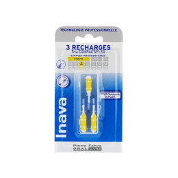 Inava Trio Compact/Flex Recharge Brossettes interdentaires 1mm - 3 brossettes