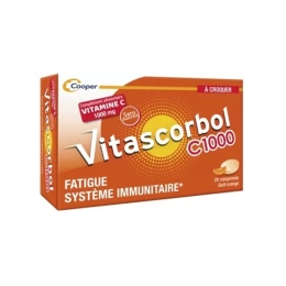 Vitamine C1000 Fatigue et Système immunitaire - 20 comprimés à croquer