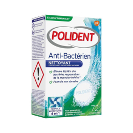 Polident Anti-bactérien - 72 comprimés