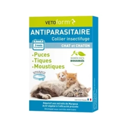 Antiparasitaire Collier Insectifuge Chat et Chaton - 1 Collier 35 cm