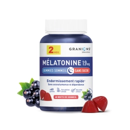 Mélatonine 1,9mg Gummies sommeil - 60 gommes