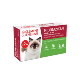 Clément Thékan Milprazikan Chat + 2 kg - 2 comprimés