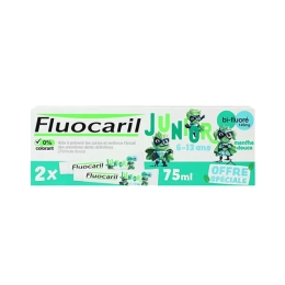 Junior Dentifrice 6-13 ans menthe douce - 2x75ml