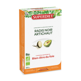 Superdiet Radis noir Artichaut BIO - 20 ampoules