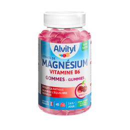 Magnésium Vitamine B6 Goût Cerise - 45 gommes