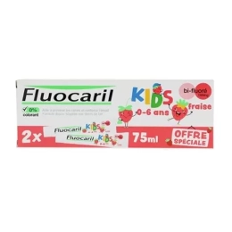 Kids Dentifrice Bi-Fluoré 0-6 Ans - 2x75ml