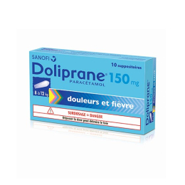 Doliprane 150mg  - 10 suppositoires