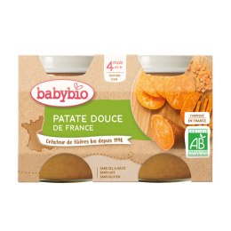 Babybio Petits pots patate douce  de France BIO - 2x130g