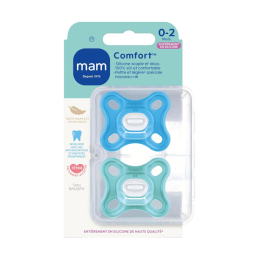 MAM sucettes silicone comfort 0-2 mois - 2 sucettes