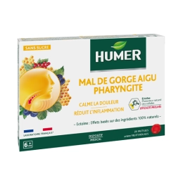 Pastilles mal de gorge aigu Pharyngite Fruits rouges - 20 pastilles