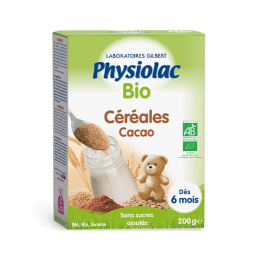 Physiolac Céréales Cacao BIO 6 mois - 200g