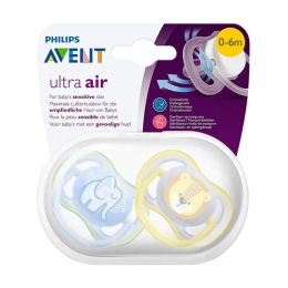 Avent Sucette ultra air 0-6mois - 2 sucettes