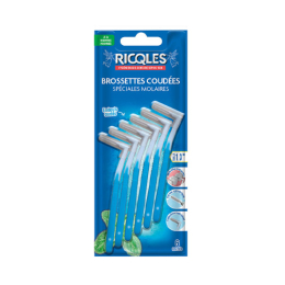 Brosses coudées spéciales molaires - 6 brossettes