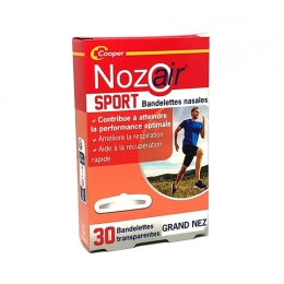 NozAir sport Bandelettes nasales grand nez - 30 bandes