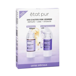 Coffret Duo d'Actifs Purs Jeunesse Resvératrol 500ppm + Acide Hyaluronique 1,5% - 15ml + 15ml