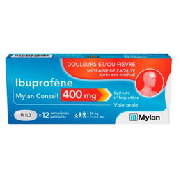 Ibuprofène 400mg - 12 comprimés pelliculés