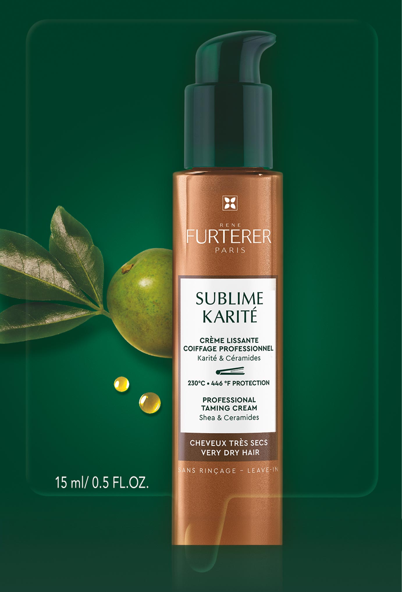 Sublime Karité Nutri Crème lissante coiffage professionnel 