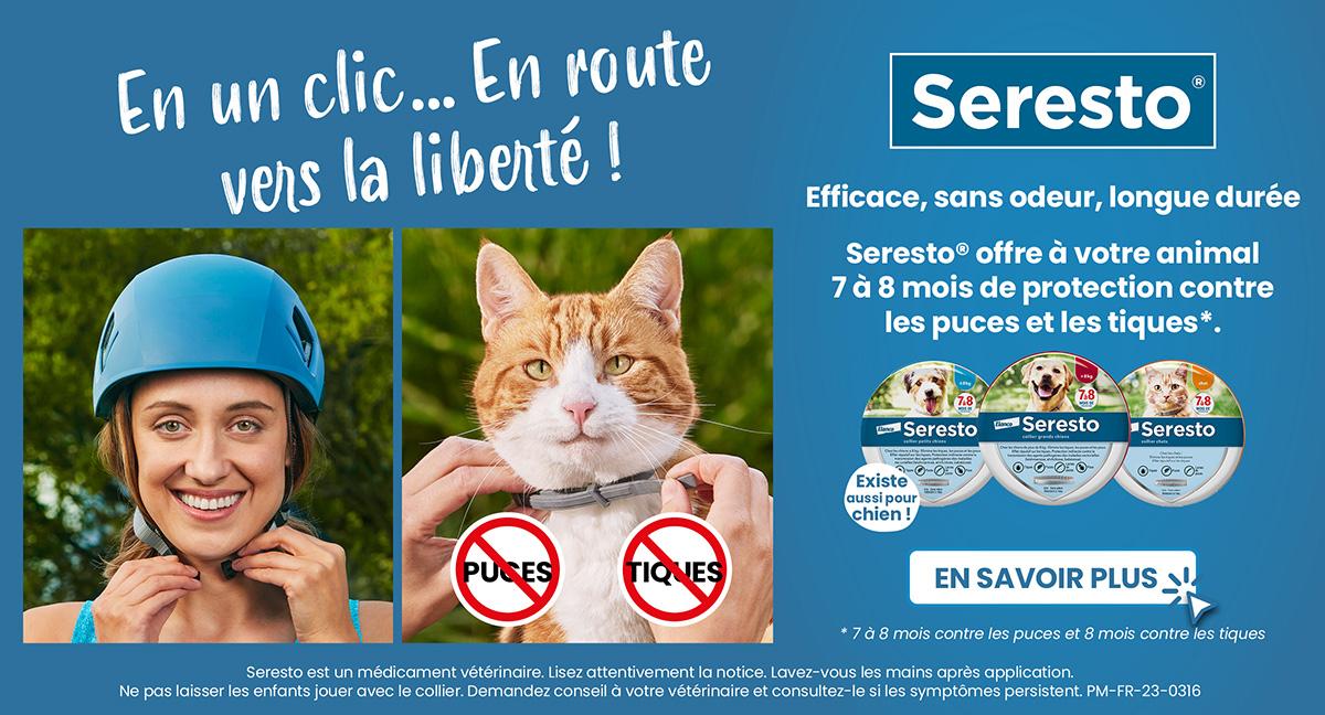 Seresto protection anti-parasitaires pour chats