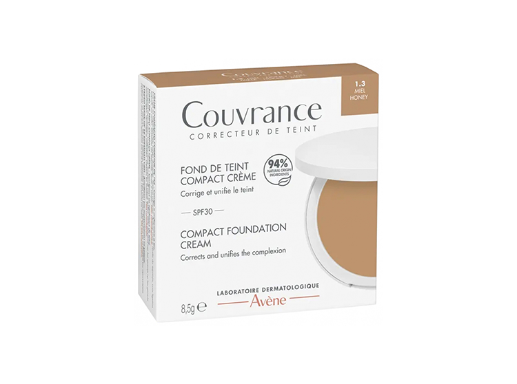 COUVRANCE Fond de Teint Compact Crème 1.3 Miel - 8,5g