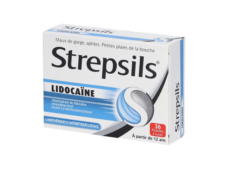 Strepsils + Lidocaïne Maux de Gorge 36 Pastilles à Sucer Acheter