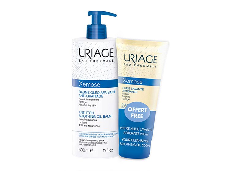 Uriage Baume Oléo-Apaisant Xémose 500ml + Huile Lavante 200ml offerte