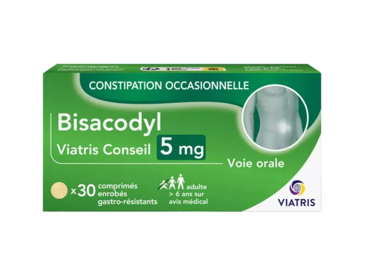 Bisacodyl 5mg - 30 comprimés gastro-enrobés