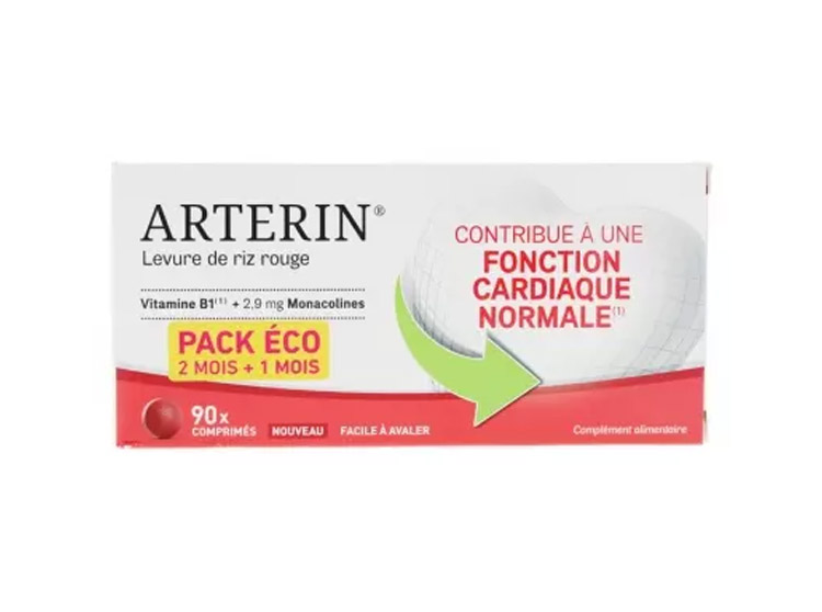 Arterin Levure de riz rouge 2.9mg - 90 comprimés dont 30 OFFERTS