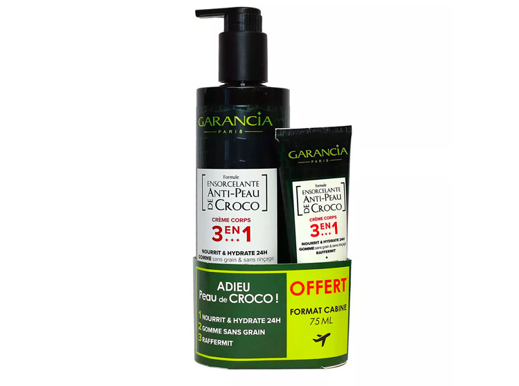 Ensorcelante Formule Anti-Peau de Croco 3en1 400 ml + Format Voyage 75 ml Offert