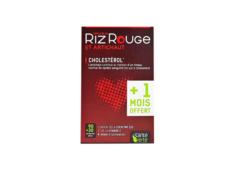 Santé Verte Levure de Riz Rouge - 90 comprimés + 30 OFFERTS