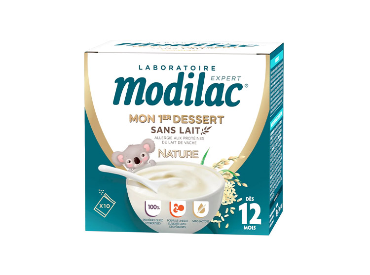 Modilac Mon 1er Dessert Sans Lait Nature - 10 sachets