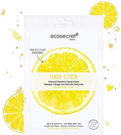 bienfaits du masque tissu visage citron