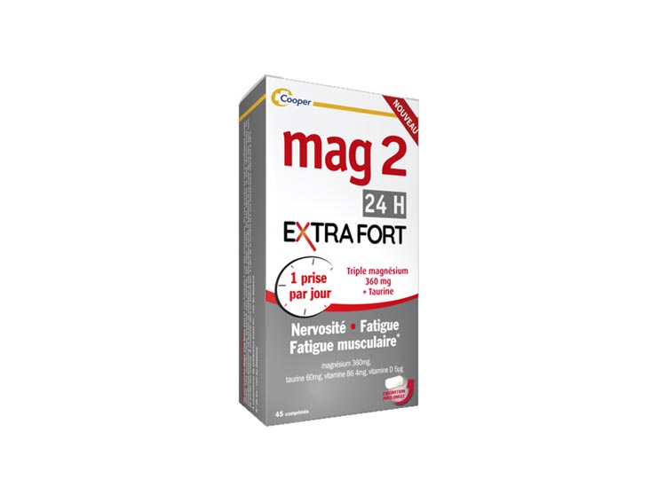 Mag 2 Extra Fort 24H 45 Comprimés Pharmacie en ligne Pharmacie du