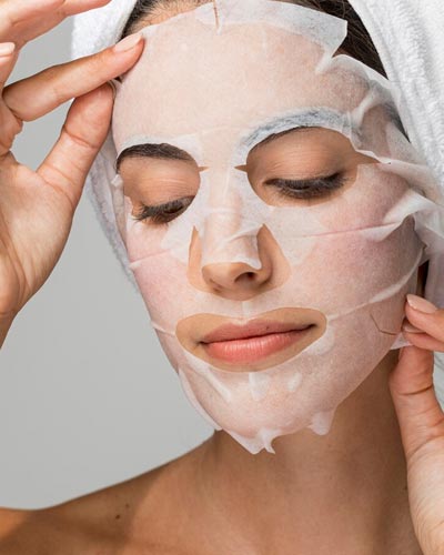 application masque tissu visage