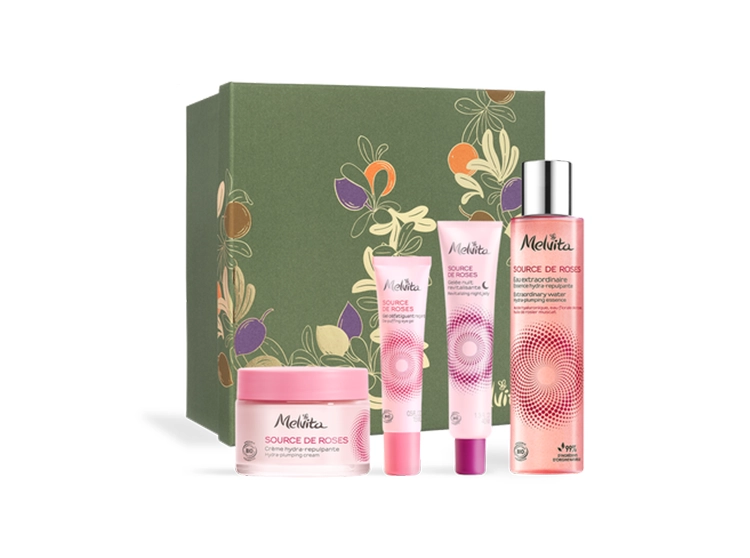 Melvita Coffret Hydratant Source de Rose BIO Noël 2023