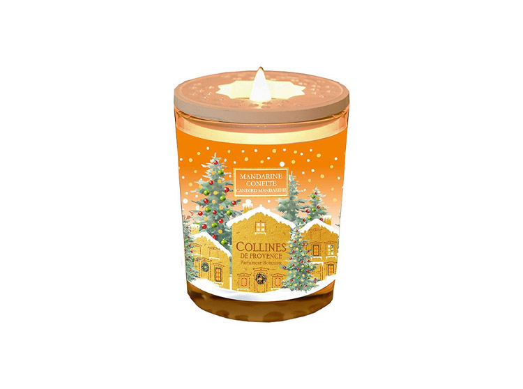 Collines de Provence Bougie Parfumée Mandarine Confite Noël - 180g