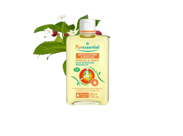 Puressentiel - Articulations et Muscles - Huile de Massage Bio -  Préparation et récupération sportive - 100 ml : : Hygiène et Santé