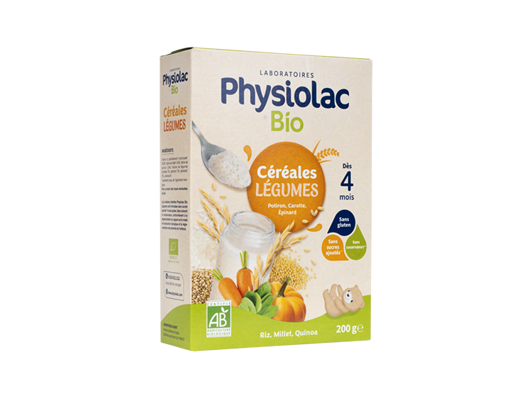 Physiolac Céréales Légumes BIO 4 mois - 200g