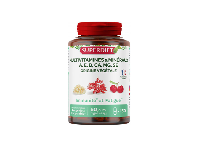 Superdiet Multivitamines et minéraux - 150 gélules