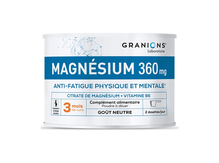 Magnésium 360mg Anti-fatigue physique et mentale - 210g