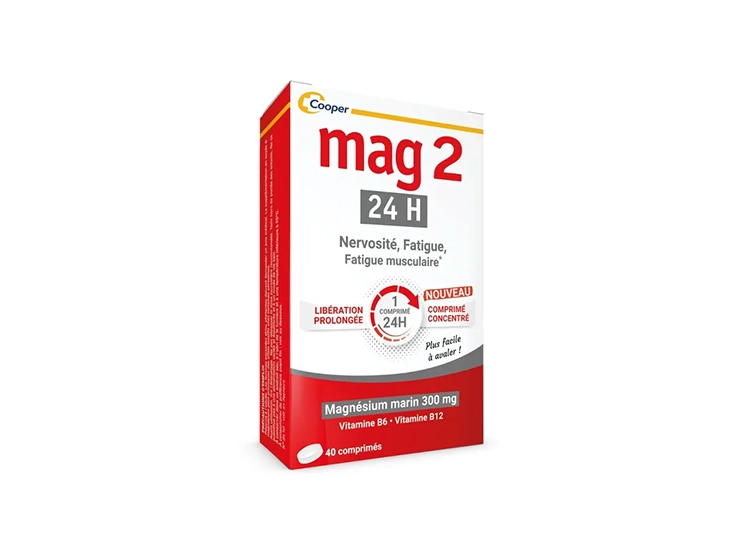 Mag2 24H Magnésium Marin 300mg - 40 comprimés