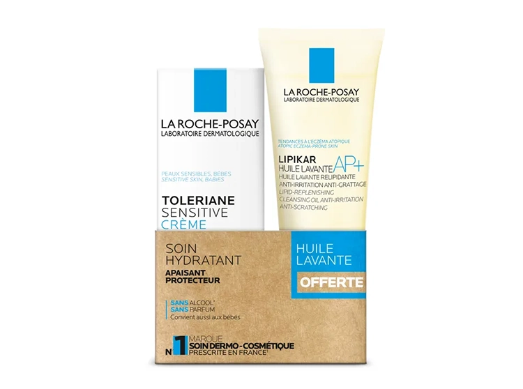 La Roche-Posay Sensitive Crème Hydratante Apaisante  - 40ml + Lipikar AP Huile Lavante OFFERT