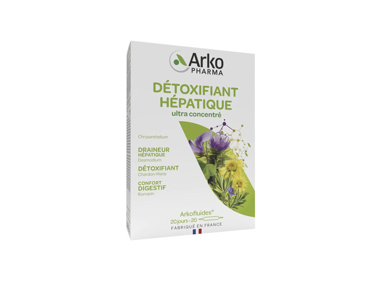 Arkopharma Arkofluides Détoxifiant hépatique - 20 ampoules