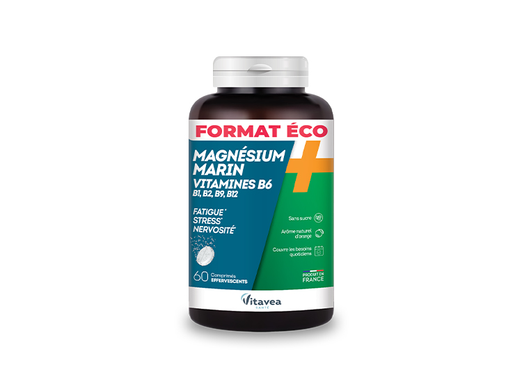 Magnésium Marin et Vitamines B Format Eco - 60 comprimés effervescents