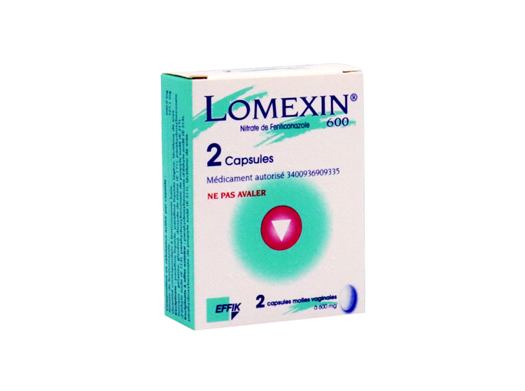 Effik Lomexin 600mg Capsules Molles Vaginales - 2 capsules