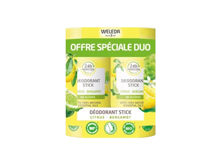 Duo Déodorant Stick Citrus Bergamote BIO - 2x50g