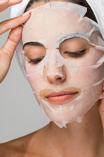 utilisation masque tissu visage