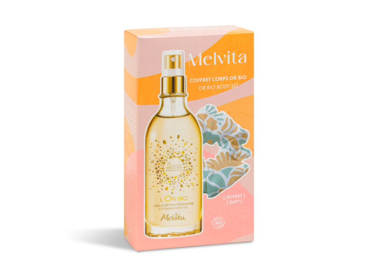 Coffret Huile sèche Or Bio + chouchou offert - 100ml