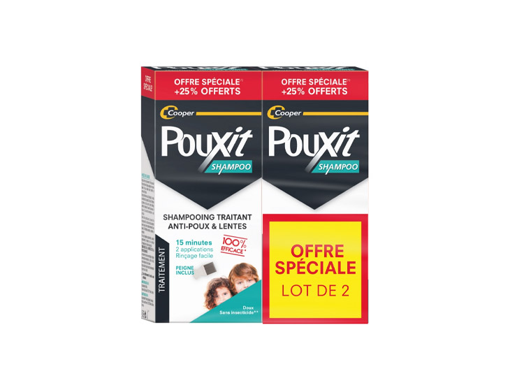 Pouxit  Shamppoing Traitant Anti-Poux Et Lentes - 2x200ml